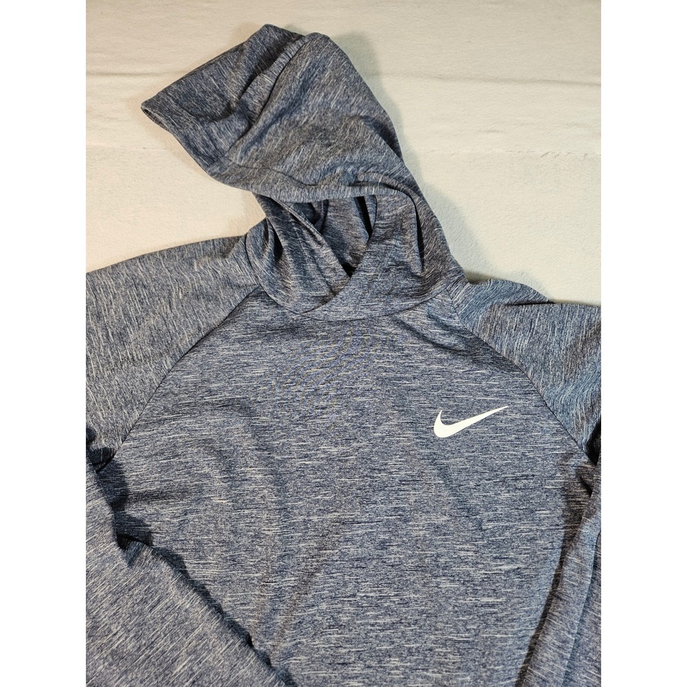 Nike Swim Dri-FIT UV Hoodie Mens Small Blue Heathered NESSB669-440 NWT